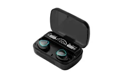 M10 True Wireless Earbuds BT 5&period;1 Headphones TWS Stereo Earphones with Touch Control 2000mAh Power Bank Case LED Digital Power Display HiFi Stereo Sound Noise Canceling Technology IPX7 Waterproof Binaural Design Long Playtime for Gaming Sports Music