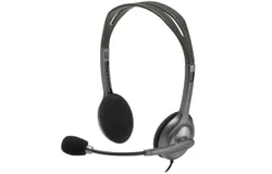 Logitech H111 Wired Headset&comma; Stereo Headphones with Noise-Cancelling Microphone&comma; 3&period;5 mm Audio Jack&comma; PC&sol;Mac&sol;Laptop&sol;Smartphone&sol;Tablet - Black