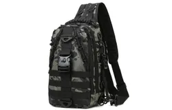 Piscifun Fishing Tackle Backpack with Rod & Gear Holder&comma; Lightweight Outdoor Water-Resistant Fishing Shoulder Storage Bag，camouflage