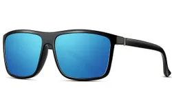 Rectangular Polarized Sports Sunglasses for Men Women Cycling Driving Fishing UV400 Protection