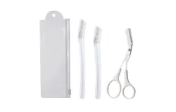 3PCS Eyebrow Trimming Set Safety Eyebrow Razor Brow Trimming Scissors Eyebrow Grooming Tools Eyebrow Trimmer Shaver