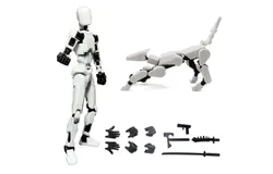 T13 Action Figure&comma;Robot Action Figure&comma;T13 Action Figure 3D Printed Multi-Jointed Movable&comma;13 Action Figure Dummy&comma;Decorations for Action Figures&lpar;Action Figure 1PC&plus;Action Dog 1PC&rpar;
