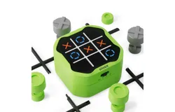GiiKER Tic Tac Toe Bolt Game&comma; Original 3-in-1 Handheld Puzzle Game Console&comma; Portable Travel Games for Car Ride&comma;  Birthday Gifts for Ages 3&plus;，Green