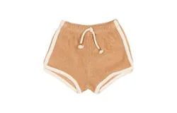 Búho Baby Girl Terry Cloth Shorts In Caramel