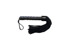 Short Suede Flogger Leather Handle BLK