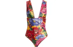 FARM Rio Women&apos;s Winter Chita One Piece&comma; Winter Chita Green Swimsuit