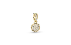Dije Pandora De Pavé Oro 14K Joya Original Accesorio Elegante 356213Cz &vert; Baño De Oro 14K &vert; Joyería De Lujo Para Mujer &vert; Ideal Para Regalo Elegante &vert; Compatible Con Charms Pandora