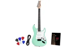 LyxPro CS Beginner 39” Electric Guitar & Electric Guitar Accessories&comma; Green