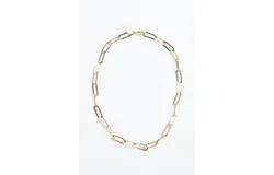 Eklexic Large Elongated Link Chain Necklace In Gold