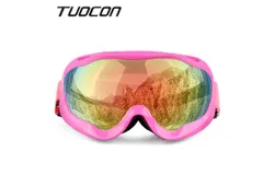 Tuocon Ski Goggles -Over Glasses Ski&sol;Snowboard Goggles for Men&comma; Women & Youth-Pink