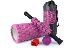 5 in1 Foam Roller Set&comma; Trigger Point Foam Roller&comma; Massage Roller Stick&comma; Massage Ball&comma; Resistance Band for Deep Muscle Massage Pilates Yoga&comma;Fitness Exercise for Whole Body