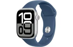 Apple Watch Series 10 &lpar;GPS&rpar; 42mm Aluminum Case with Denim Sport Band - M&sol;L - Silver - &lpar;2024&rpar;