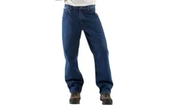 Carhartt Men&apos;s Flame Resistant Utility Jean - Length 36" In Denium