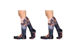 Mud Bike Pattern CoolMax Socks&comma; Men & Women Eco-Friendly Colorful Crew Socks
