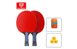 BOLIPRINCE Ping Pong Paddles Set Table Tennis Rackets with Balls&comma;a11 horizontal shots