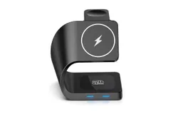 Magnetic 3-in-1 wireless charger&comma; 15W wireless charger for iphone cell phone watch headset