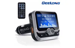 Car Bluetooth MP3 player Car audio FM transmitter phone hands-free multilingual display