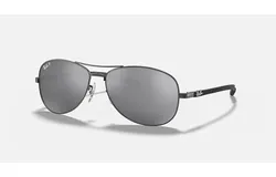 Anteojos Lentes de Sol Ray Ban Aviator RB8301 004&sol;K6 59 &vert; Polarizado &vert; Color Gunmetal&sol;Plata &vert; Protección UV &vert; Unisex Hombre Mujer &vert; Ancho Lente 59 mm &vert; Altura Lente 44 mm &vert; Tamaño Puente 14 mm &vert; Tamaño Varilla 145 mm
