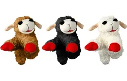 Mini Lamb Chop 6" Bundle Small Dog Toys &vert; White&comma; Black & Brown &vert; Lambchop Squeaker Dog Pet Toy 6" Plush &vert; Small &vert; 3-Pack &vert; Officially Licensed