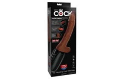 King Cock Plus 7&period;5in Thrust w&sol;Balls Brn