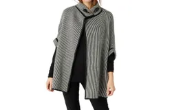 Coco &plus; Carmen Wren Cardigan W&sol; Toggle Closure In Black&sol;white