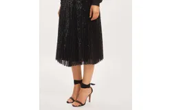 Caballero Kailey Sequin Skirt In Black