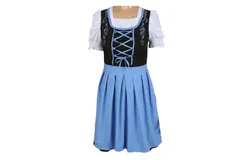 Halloween Costumes Cute Kids Holiday Skirt Multicolor School Event Girls Costumes For Munich Oktoberfest Mardi Gras Halloween-4XL size blue
