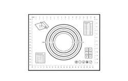 Silicone Pastry Mat Extra Thick Non-Stick Baking Mat with Measuring Fondant Mat&comma; Counter Mat&comma; Dough Roll Mat&comma; Oven Liner&comma; Pie Crust Mat &lpar;L-60cm &lpar;W&rpar; 40cm&comma; Black&rpar;