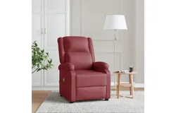 Massage Chair Wine Red Faux Leather