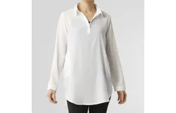 Coco &plus; Carmen Chiara Sheer Popover Tunic Top In White