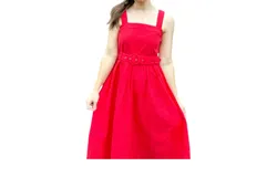 Oddi Classic Midi Dress In Red
