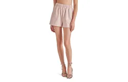 Steve Madden Faux The Record Short In Rose Taupe