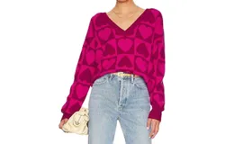 Beach Riot Joey Sweater In Sweetheart