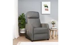 Massage Reclining Chair Anthracite Faux Leather