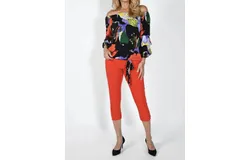 Frank Lyman Cropped Pant In Red