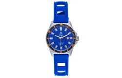 Shield Reef Strap Watch w&sol;Date - Blue