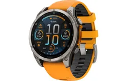 Garmin - Fenix 8 AMOLED 47mm Smart Watch - Titanium and Spark Orange &sol; Graphite