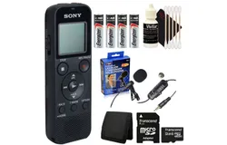 Sony ICD-PX370 Digital Voice Recorder &plus; 32GB MicroSD Card &plus; Wallet &plus; 2x AAA Batteries &plus; Microphone &plus; 3pc Cleaning Kit