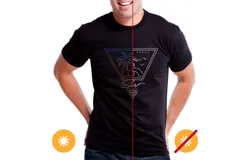 Men Crew Tee - Surf Sun Beach - Black by DelSol for Men - 1 Pc T-Shirt &lpar;Small&rpar;