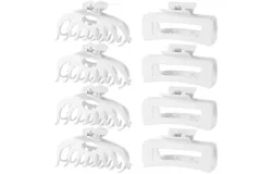 LuSeren Hair Clips for Women，Large Hair Claw&comma;White