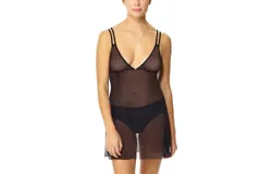 Commando Women&apos;s Chic Mesh Babydoll Dress In Black
