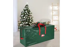 Christmas Tree Storage Bag, Fits Up To holiday Disassembled Christmas trees under 7.5 Ft, plastic waterproof and dustproof storage bag with durable reinforced handle and double zipper