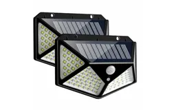2-Pack Solar Powered 100-LED