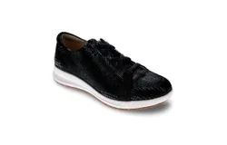 Revere Women&apos;s Athens Sneaker - Medium Width In Black Lizard