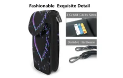 No Story Should End Too Soon Heart Dragonfly Pu Leather Crossbody Phone Bag Card Slots Flip Phone Purse With Adjustable Strap 7&period;6x4&period;9inch