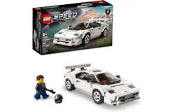 Lego Speed Champions Lamborghini Countach 76908&comma; Race Car Toy Model Replica&comma; Collectible Building Set with Racing Driver Minifigure
