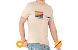 Men Classic Crew Tee - Mountain Calling by DelSol for Men - 1 Pc T-Shirt &lpar;Small&rpar;