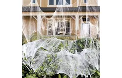 900 Square Feet Spider Web Halloween Decoration Comes with 60 Fake Spiders&comma; Super Stretch Spider Web for Halloween Indoor and Outdoor Party Supplies