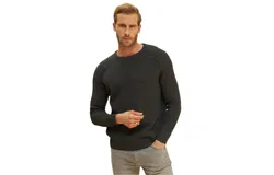Men's Long Sleeve Crewneck Mid-Weight Pullover Sweater