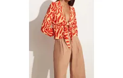 Faithfull The Brand Sarin Top In La Cateau Print - Red